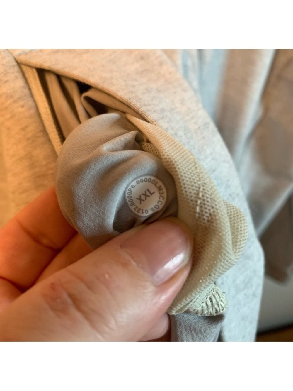 Lululemon City Sweat Full Zip Hoodie Heathered Ultra Light Grey / Sea Salt XXL - Picture 9 of 13